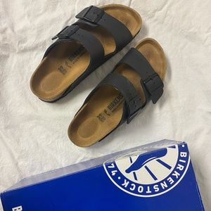 Black Birkenstock Arizona sandals
